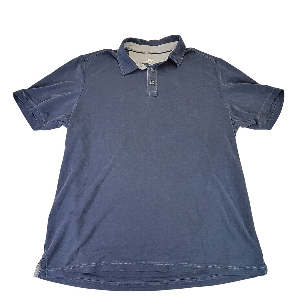Tommy Bahama Men's Polo Shirt Blue Short‎ Sleeve Casual Top